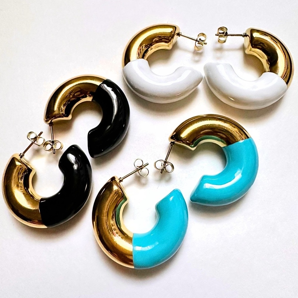 Jelani Hoops - Gold Dipped Hoop Earrings
